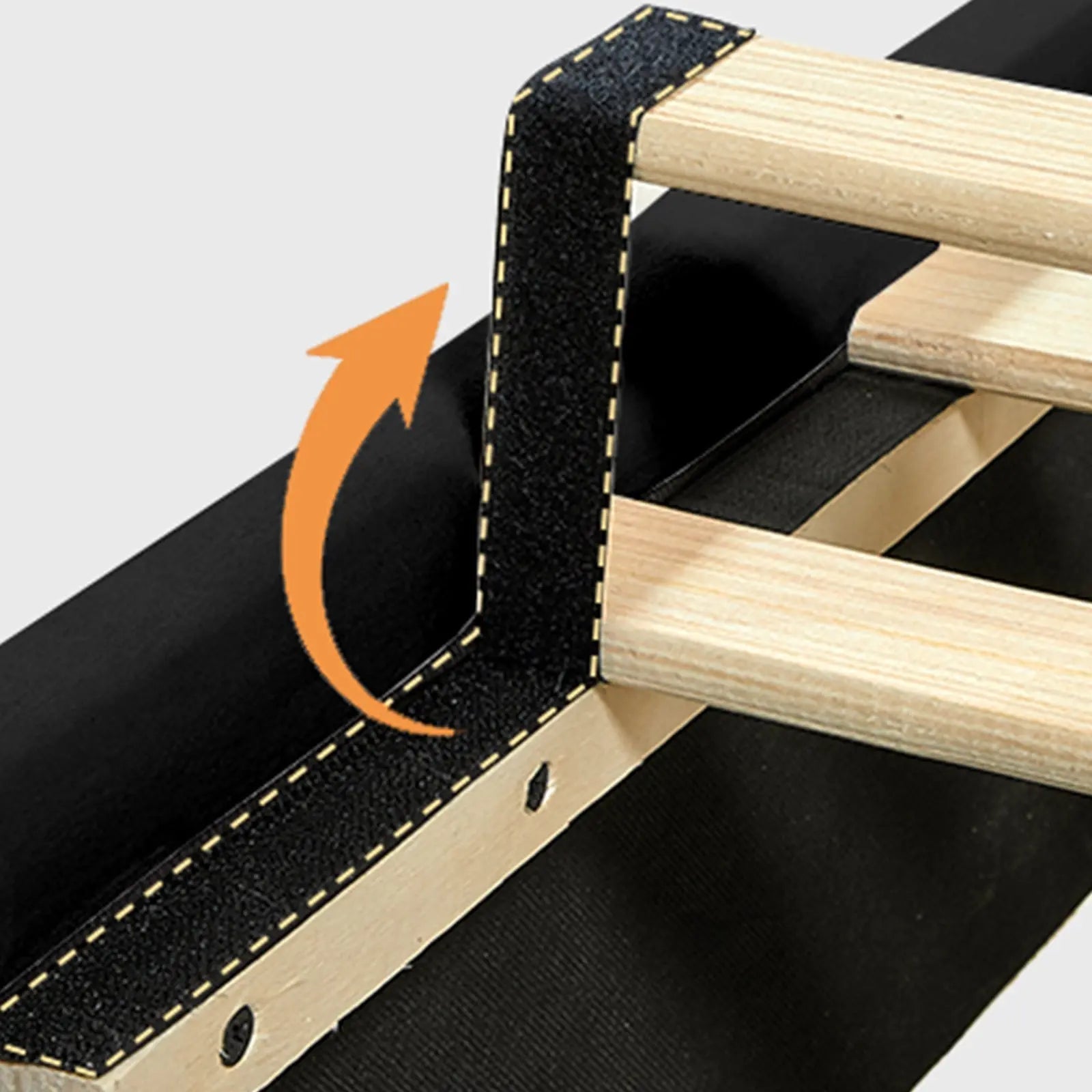 Queen size plush velvet-upholstered bed frame