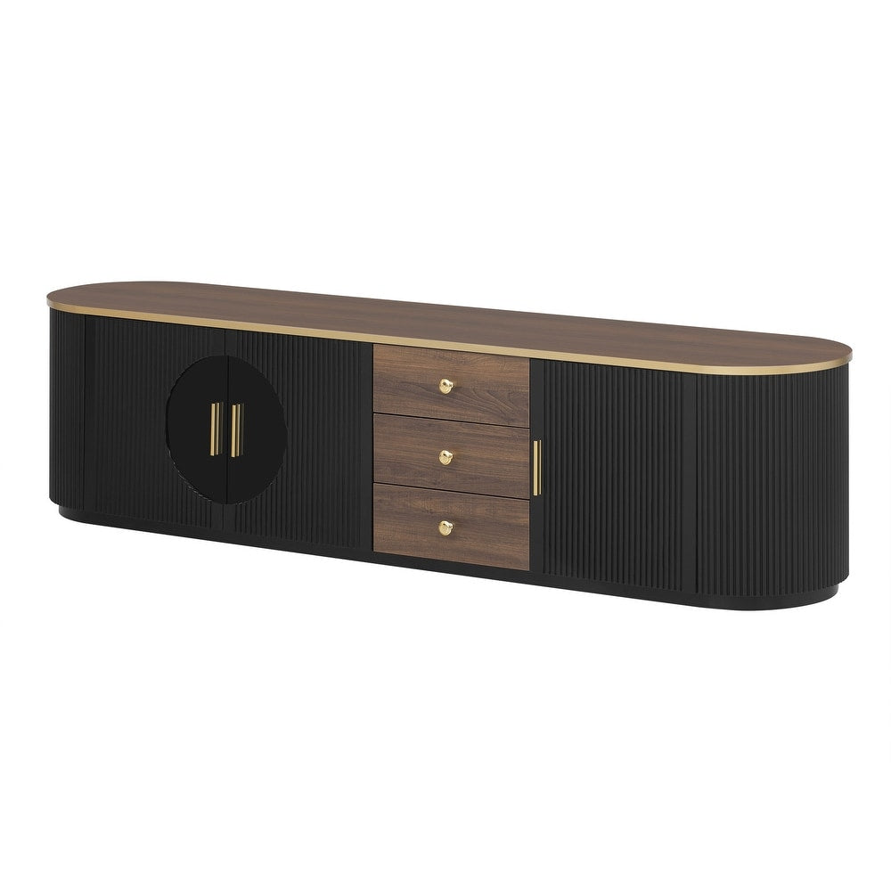 Modern 70.8 Black TV Stand