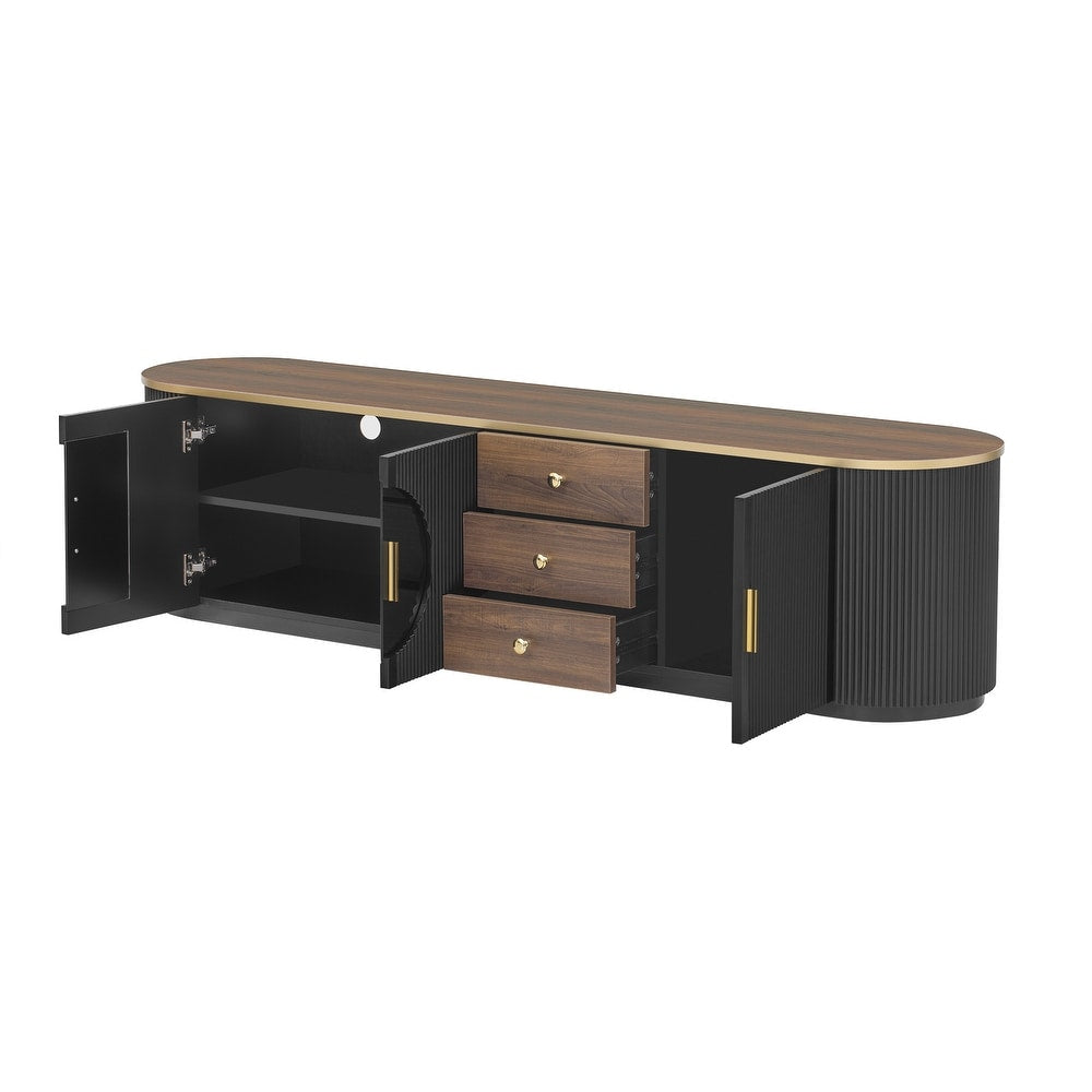 Modern 70.8 Black TV Stand