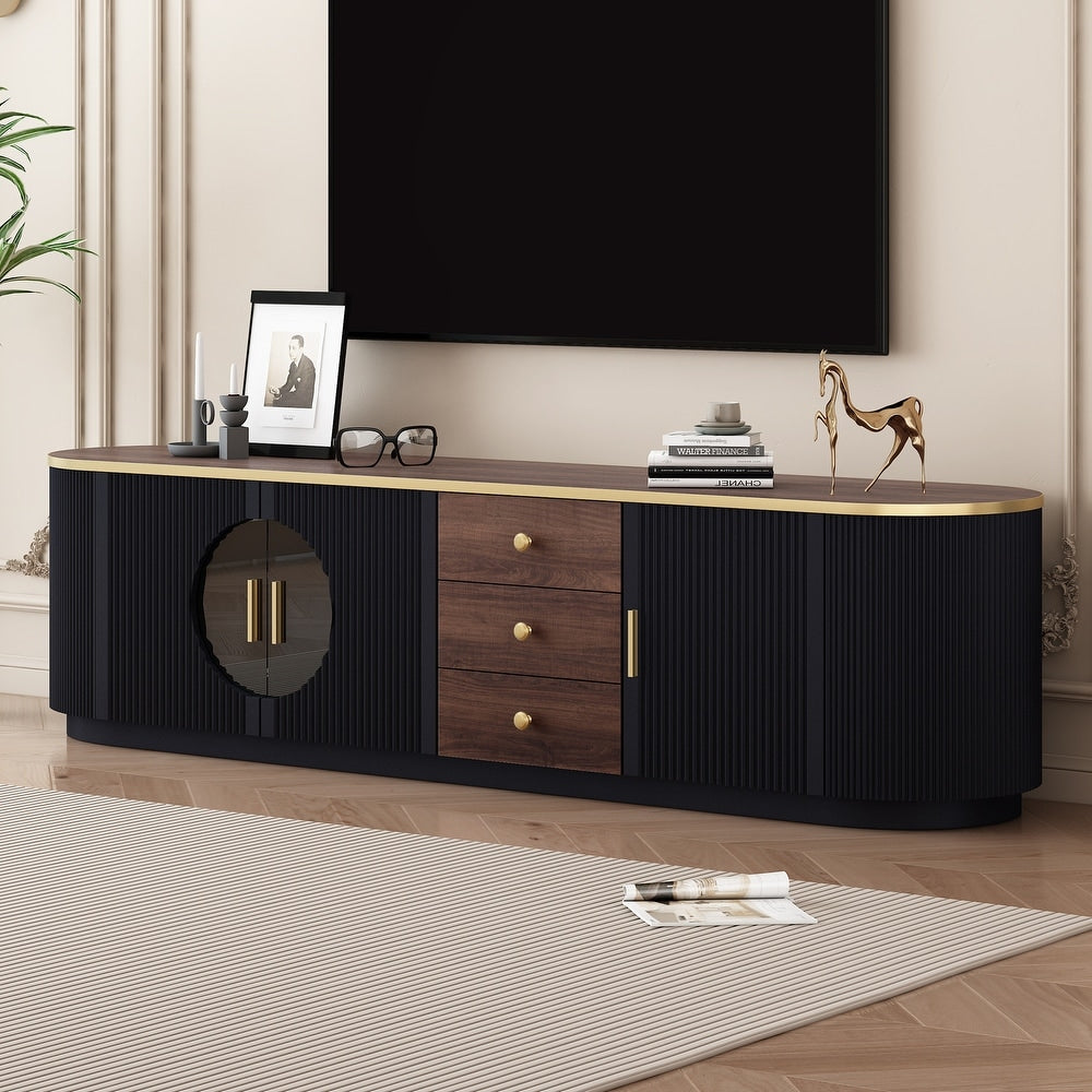 Modern 70.8 Black TV Stand