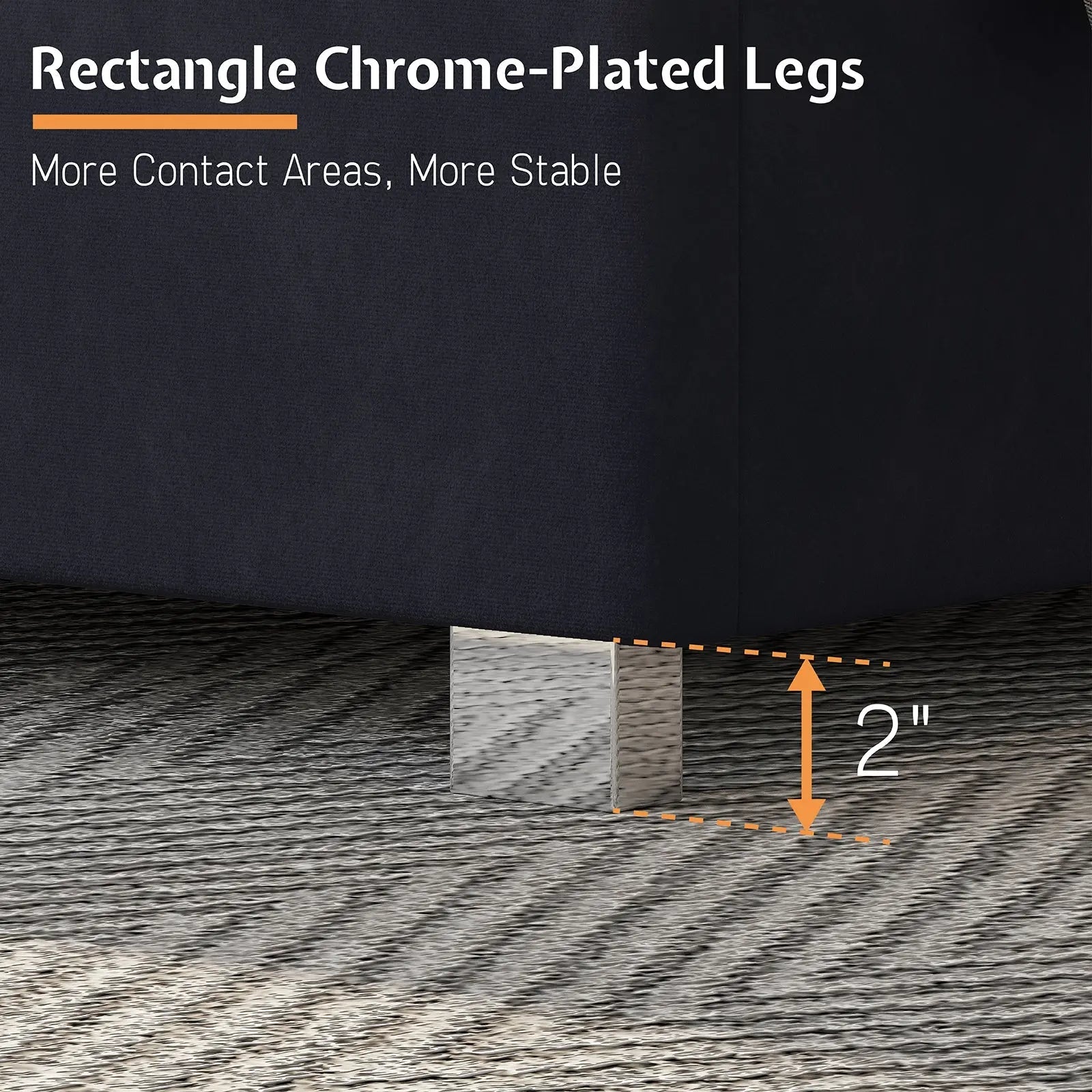 Queen size plush velvet-upholstered bed frame