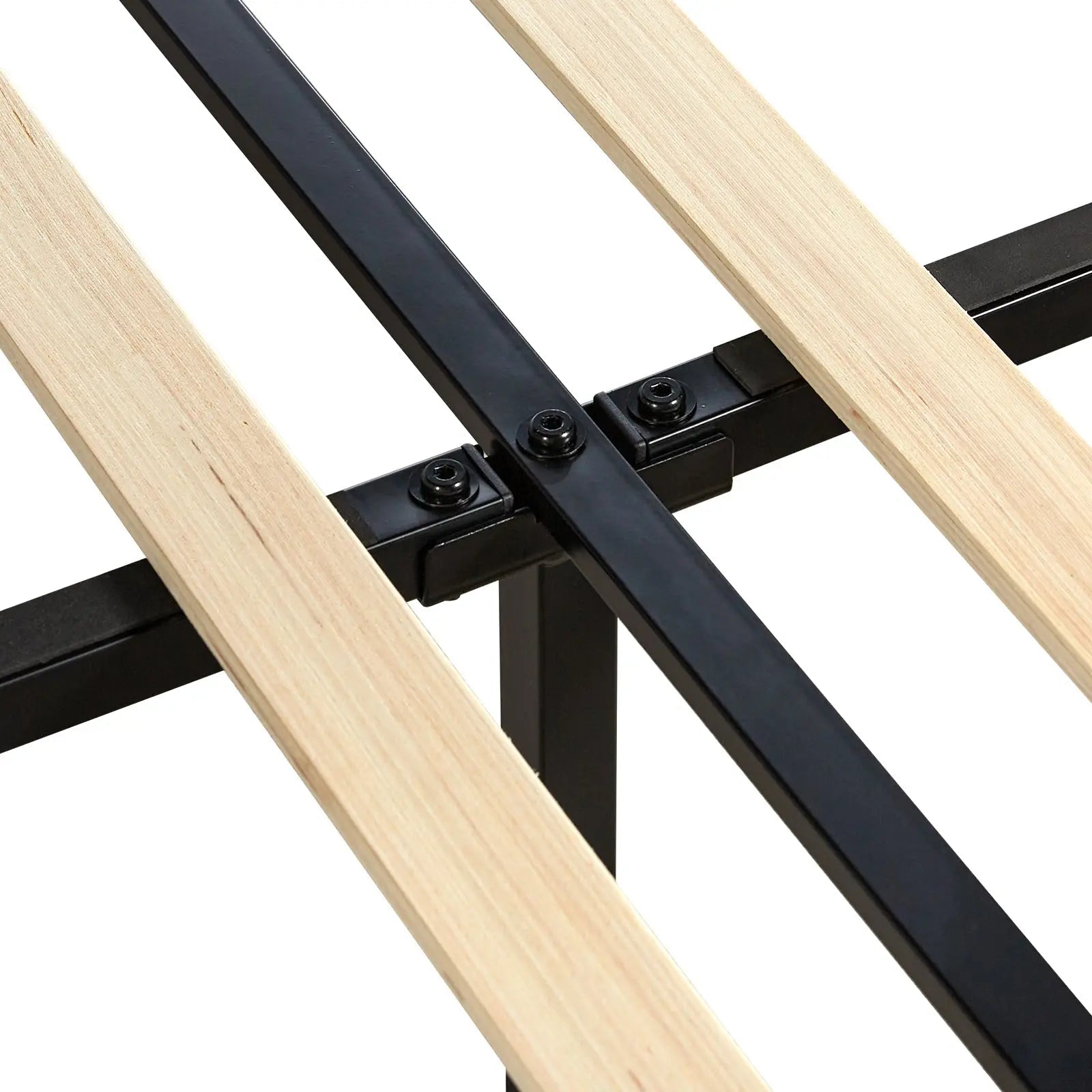 Queen size plush velvet-upholstered bed frame